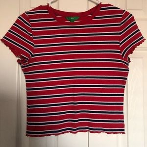 dip | cropped stripped T-shirt